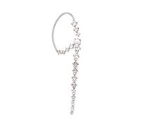 ROMISBABA Manchette D'oreille Femme Décoration Argentée Clip Non Perçant Oreille Droite Élégante Accessoire Pour Fêtes Cérémonies