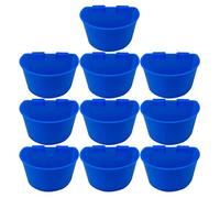 ROMISBABA Mangeoire à Pigeons 10pcs en Plastique Bleu Épaissi Bol Semi-Circulaire Léger et Facile à Nettoyer pour Alimentation en Cage