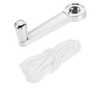 ROMISBABA Manivelle de Parasol en Acier Inoxydable Robuste pour Parasol de Terrasse et Jardin Kit de Remplacement Cordon Résistant et Poignée Ergonomique Réglage Facile et Fixation