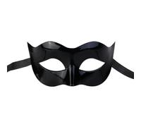 ROMISBABA Masque de Bal Masqué Noir Demi-visage en Plastique pour Homme, Accessoire Classique et Simple pour Soirée Costumée ou Carnaval