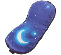 ROMISBABA Masque de Sommeil Confortable et Simple en Soie Légère Bleu Thérapie par Compression et Refroidissement Voyage et L'hôtel