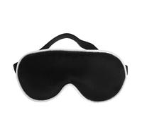 ROMISBABA Masque de Sommeil pour Bébé Noir Masque Occultant en Soie Douce Léger et Lavable en Machine pour Sieste et Voyage Cache-yeux Bébé Confortable et Pratique