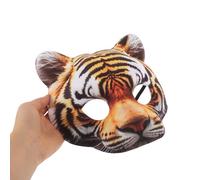 ROMISBABA Masque Demi-tigre Halloween EVA Léger pour Adultes Masque Animal pour Carnaval Fête Costumée et Cosplay
