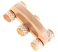 ROMISBABA Masseur Portatif en Bois Beige pour Massage Musculaire, Promoteur de Circulation Sanguine, Outil de Massage Portable pour Dos, Visage et Jambes