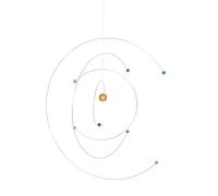 ROMISBABA Mobile Suspendu Physique Atomique Décoratif, 30 Cm, Métal Léger, Mobile Éducatif Scientifique, pour Chambre D'garçon et Filles et Salle de Classe, Carillon Éolien Moderne Suspendu