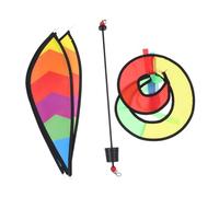 ROMISBABA Montgolfière Arc Ciel Décorative Rotative pour Jardin Extérieur Ornement Suspendu pour Fête et Anniversaire Moulin à Vent Coloré pour Balcon et Arbre