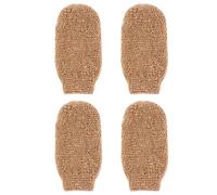 ROMISBABA Moufles Exfoliants en Ramie Synthétique 4 Pièces Bain, Riches en Mousse, Portables, Nettoyage du Dos Gommage du Corps