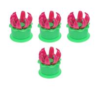 ROMISBABA Moule à Petits Pains Manuel 4 Pièces en Plastique Rouge pour Raviolis et Brioches, Ustensile Cuisine Réutilisable, Outil de Pâtisserie pour Maison et Restaurant, Facile à Nettoyer