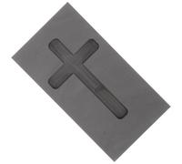 ROMISBABA Moule en Graphite Croix pour Fonte de Métaux Argenté et Métal Noir Résistant la Corrosion Conductivité Thermique pour Éducation Scientifique
