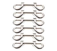 ROMISBABA Mousquetons en Alliage De Zinc pour Animaux De Compagnie Crochet De Boucle Double Extrémité 88 Mm Léger Usage Extérieur Et Laisses pour Chiens 6 Pièces