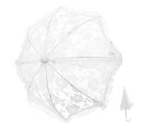 ROMISBABA Ombrelle en Dentelle Blanche Légère et Portable pour Mariage, Parapluie Élégant en Fer et Tissu, Accessoire pour Danse et Photographie