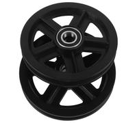 ROMISBABA Paire de Roulette de Porte Coulissante en Pom Solide Roue Rainurée et Résistance à L'usure pour Meubles, Diamètre Trou Central 14,5 Mm, Profondeur Rainure 7 Mm
