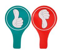 ROMISBABA Palettes de Vote à Main Levée Double Face Panneaux Pouce Haut Bas Mousse pour Salle de Classe École Jury