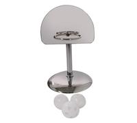 ROMISBABA Panier Basket pour Perroquet Métal Argenté Éducatif Oiseau Stand de Basket pour Petits Perroquets Entraînement Mental et Physique et Sécurisé pour Oiseaux de Compagnie