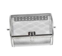 ROMISBABA Panier INOX pour Barbecue Cage Rotative Acier Inoxydable pour Griller Noix Patates et Châtaignes Accessoire Cuisine et Polyvalent