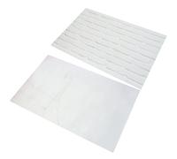ROMISBABA Papier de Fond Photo Double Face en Papier Couché, Motifs Brique et Marbre, Imperméable et Solide, pour Photographie de Maquillage et Produits