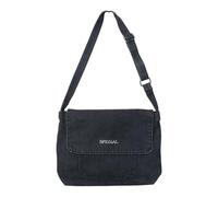 ROMISBABA Paquet Bandoulière Messager en Denim Vintage Noir, Tissu Résistant, Paquet Décontracté pour Femme, Usage Quotidien et Shopping, Format Moyen Spacieux, Style Rétro Urbain