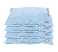 ROMISBABA Paquet Purificateurs D'air en Charbon de Bambou 4pcs, Absorbeurs D'humidité et Odeurs pour Maison et Voiture, Tissu Lin Non-tissé, Désodorisant Naturel