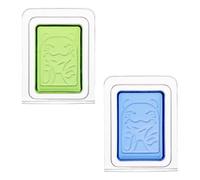 ROMISBABA Parfum Solide D'intérieur Motif Chat Lot de 2pcs Bleu Parfum Frais Citron Vert Désodorisant pour Toilettes et Placard Petit