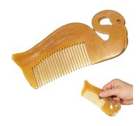 ROMISBABA Peigne à Cheveux Sculpté en Forme de Colombe Antistatique en Corne Naturelle, Double Surface, Léger et Solide Coiffage Précis et Élégant