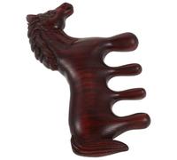 ROMISBABA Peigne de Massage Cuir Chevelu 2026 en Bois Marron Forme Cheval Outil de Relaxation Souvenir Amulette pour Maison et Travail