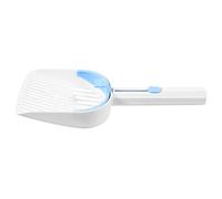 ROMISBABA Pelle à Litière Chat avec Filtre à Mailles Pelle Ergonomique Plastique Manche Confortable Antidérapant pour Nettoyage Facile des Sables Animaux