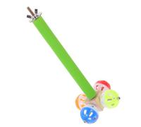 ROMISBABA Perchoir à Oiseaux Bois Naturel avec Clochette Support De Jeu Rotatif pour Perroquets Calopsittes Et Oiseaux De Cage Jouet Interactif pour Éveiller Et Amuser Votre Oiseau