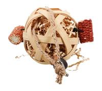 ROMISBABA Perroquets Bambou Tressé à Mâcher et Griffer Stimule Le Jeu et Alimentation Naturelle des Oiseaux et Réutilisable