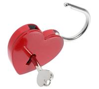 ROMISBABA Petit Cadenas Forme Cœur avec Clé Serrure Bagage Compacte pour Journal Intime Sac à Main Coffret Verrouillage Voyage Sécurisé Couple Rouge