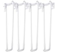 ROMISBABA Pieds de Table Pliables Lot de 4 en Métal Blanc pour Meubles | Projet Diy, Stabilité Correcte, Style Moderne, Adaptés Modification de Mobilier