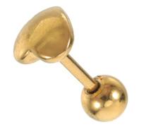 ROMISBABA Piercing Langue Acier Inoxydable Forme Cœur Accessoire Piercing Corporel Chirurgical Barrette Résistante pour Usage Quotidien et Fêtes Élément pour Expression Individuelle