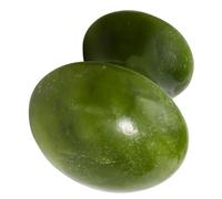 ROMISBABA Pierre de Massage Visage Gua Sha en Jadéite Verte, Ensemble Champignon, Pierre Chaude Ergonomique, Massage Facial et Cou, Soin Détente Beauté Naturelle, pour Peau Sensible