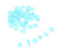 ROMISBABA Pierres Lumineuses en Résine pour Aquarium 100 Pcs Bleu, Gravier Décoratif Multifonctionnel pour Aquarium, Jardin et Pots de Fleurs, Cailloux Qui Brillent pour Décor Aquatique