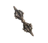 ROMISBABA Pilon Vajra Tibétain en Laiton Ancien Décoratif Bouddhiste, Objet Rituel Miniature, Accessoire Spirituel pour Méditation, Décoration Bureau Et Espace Zen