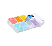 ROMISBABA Pilulier Électronique Étanche Jours avec Compartiments Détachables Organisateur Portable pour Médicaments Quotidiens avec Rappel Intelligent Pratique pour Personnes Âgées