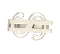 ROMISBABA Pince à Billets en Acier Inoxydable Gravée, Porte-Cartes Métallique Compact, Clip Multifonction pour Hommes Bureau Et Voyage, Finition Acier Brossé Fine Et Légère