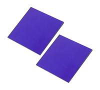 ROMISBABA Plaque de Verre Cobalt Bleu 10x10 Cm, 2 Pièces, Matériau en Verre Coloré pour Expérience Chimique, Filtre de Flamme Cobalt pour Laboratoire Scientifique et Éducation