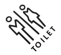 ROMISBABA Plaque Signalétique Toilette Acrylique Transparente pour Homme et Femme Panneau Porte Salle Bain Pratique et Clair Signe Lavatory pour Indication Wc