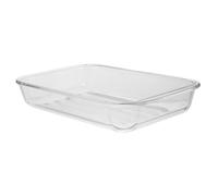 ROMISBABA Plat de Cuisson Verre Trempé Grand Format Plat Four Résistant Haute Température pour Barbecue Micro-ondes et Usage Domestique Plateau Multifonction pour Gâteaux et Gratins
