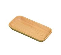 ROMISBABA Plateau Naturel Rectangulaire Mini pour Dessert et Snack Petite Assiette de Service et Soucoupe à Collation pour Maison et Hôtel Plateau Sushi Multifonction