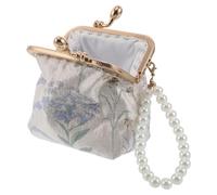 ROMISBABA Pochette de Mariée Brocart Floral Porte-Monnaie Vintage avec Fermoir Pochette pour Bouquet de Demoiselle Honneur pour Dîner et Soirée