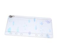 ROMISBABA Pochette Zip PVC Pour Carnet à Mobiles Organiseur Zippé Étanche pour Scrapbooking Sac Rechargeable à Anneaux Protection pour Documents et Tickets