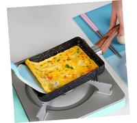 ROMISBABA Poêle à Griller Antiadhésive pour Petit-déjeuner Poêle Carrée Japonaise Tamagoyaki Aluminium Cuisson Uniforme pour Œufs Crêpes et Légumes Adaptée Induction et Gaz