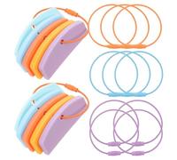 ROMISBABA Porte-badge en Plastique Réutilisable Léger et Solide, Lot de Set, pour Voyage et Bureau, Facile à Organiser pour Garçon et Filles et Adultes