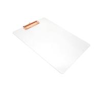 ROMISBABA Porte Bloc Transparent Acrylique avec Pince Planchette Écriture Claire et Flexible Protection Sécurisée des Documents pour Bureau et École