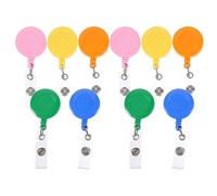 ROMISBABA Porte-carte D'identité Pratique en ABS et Alliage D'aluminium Lot de 9 Clips Rétractables Accès par Balayage Couleur Aléatoire pour Badges et Clés pour et