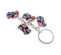 ROMISBABA Porte-clés Britannique Drapeau Union Jack En Alliage De Zinc Solide, Ornement Suspendu Accessible Pour Amateurs De Culture Britannique, Présent Souvenir Élégant Et Symbolique