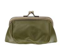 ROMISBABA Porte-Monnaie Vintage pour Femme en Cuir PU Vert, Mini Format Accessoires en Alliage, Facile à Ouvrir et Fermer, pour Usage Quotidien