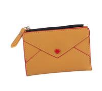 ROMISBABA Portefeuille en PU Carré pour Femme Compartiment Zippé, 8 Emplacements Cartes, Jaune, Porte-Monnaie Léger Et Pratique pour Voyage Et Sortie