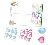 ROMISBABA Poster de Révélation de Garçon Fille avec Stickers de Vote pour Fête Prénatale Jeu de Prédiction Mixte Fille ou Garçon Décoration Murale Cartoon pour Shower